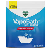 Vicks VapoBath salts pour into tub for a soothing, relaxing ritual.