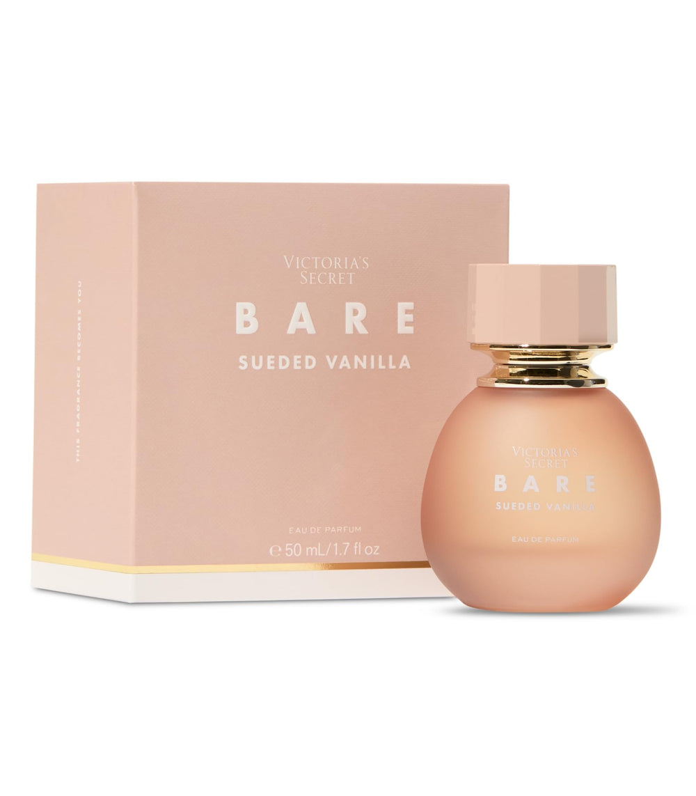 Victoria's Secret Bare Sueded Vanilla bottle image shows warm vanilla notes for everyday wear.