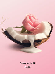 Victoria's Secret Coconut Milk Rose body lotion bottle provides smooth hydration.