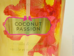 Victoria's Secret Coconut Passion mist used on hair for subtle scent