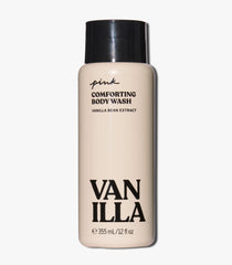 Victoria's Secret Comforting Vanilla Body Wash lather closeup showing rich foam and vanilla scent.