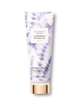 Victoria's Secret Lavender Vanilla Lotion bottle close-up highlighting hydrating formula