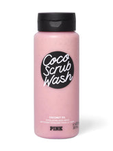 Victoria's Secret Pink Coco Scrub Wash bottle for a nourishing cleanse with coconut oil.
