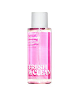 Victoria's Secret Pink Fresh & Clean bottle closeup highlighting long-lasting fragrance.