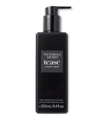 Victoria's Secret Tease Candy Noir lotion texture shows fast-absorbing skin nourishment.