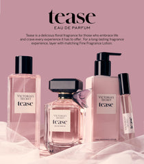 Victoria's Secret Tease EDP closeup reveals creamy warmth and lasting charm.