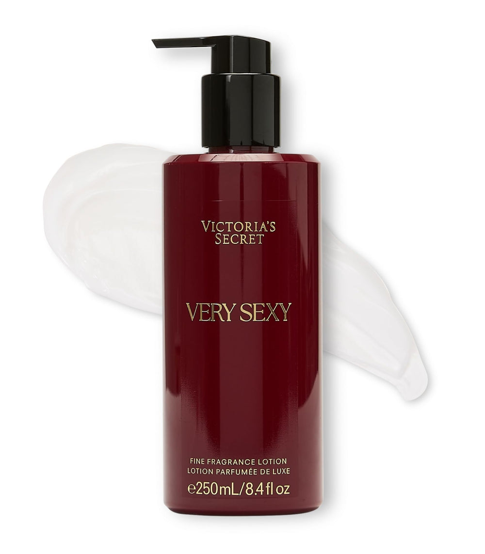 Victoria's Secret Very Sexy fragrance lotion bottle with luxe packaging and enduring scent.