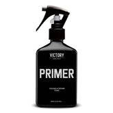 Victory Primer sea salt spray bottle delivers textured, fuller hair with an air-dried finish.
