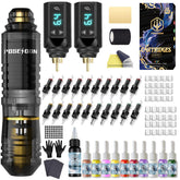 Vidattx Poseidon tattoo pen kit front view showing ergonomic grip for comfortable sessions