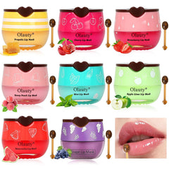 Vienflona Bee Lip Balm Honey Pot with stick for overnight hydration.