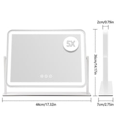ViKert vanity mirror plugged in with adapter for instant operation.