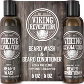 Viking Revolution beard care set packaging highlights premium oils for nourishment
