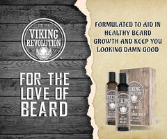 Viking Revolution beard conditioner bottle pouring smooth, manageable beard after wash