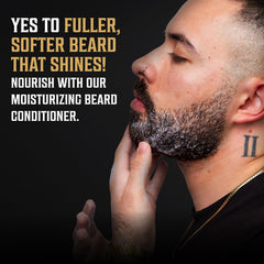 Viking Revolution beard oil bottle adds deep moisturization for healthier-looking beard.