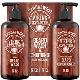 Viking Revolution beard wash bottle front view showing hydrating formula for a healthy beard