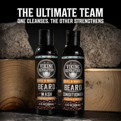 Viking Revolution Beard Wash bottle prepares beard with a clean, comfortable feel.