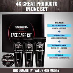 Viking Revolution eye cream tube demonstrates refreshed, awake-looking eyes.