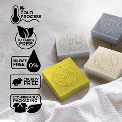 Viking Revolution natural soap bar with clary sage for sensitive skin cleansing