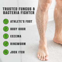 Viking Revolution Tea Tree Body Wash foot-application focuses on cleansing feet and odor.