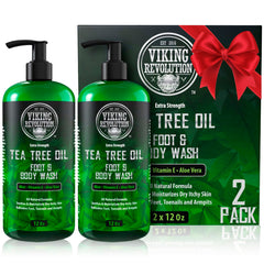 Viking Revolution Tea Tree Oil Body Wash 2-pack shown for convenient daily cleansing and freshness.