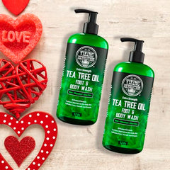 Viking Revolution Tea Tree Oil Body Wash foamy-lather demonstrates rich cleansing texture.