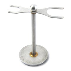 Vikings Blade Admiral stand side-angle shows ancient distressed finish.