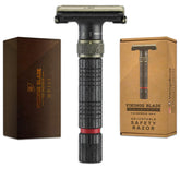 Vikings Blade Emperor Meiji razor closeup showing precision edge for a smooth shave.