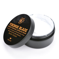 Vikings Blade Luxury Shaving Cream evaporating foam on skin forms slick protective layer.