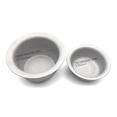 Vikings Blade shaving soap bowl texture close-up highlights rugged tactile surface for wet-hand grip.