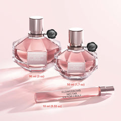 Spray application shot of Flowerbomb Nectar, demonstrating easy, even dispersion for all-day scent.