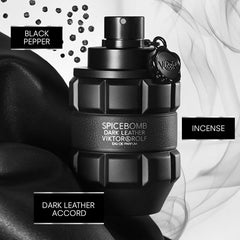 Viktor&Rolf Spicebomb Dark Leather packaging box emphasizes premium design and gifting appeal.