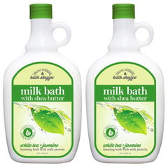 Village Naturals Bath Shoppe white tea jasmine bubbles for a calming soak