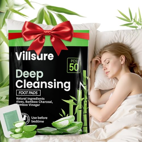 Villsure Deep Cleansing Foot Pads packaging for easy nightly self-care routine.