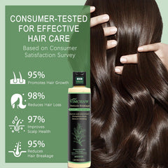 Vimchaw hydrolyzed keratin detail highlights strengthened hair potential.
