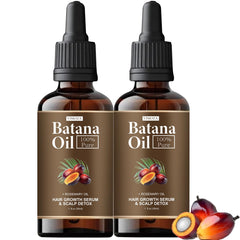 VIMOZA Batana Oil packaging shows eco-friendly bottle for premium at-home hair care
