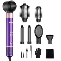 Vincofy 7-in-1 with left and right auto-wrap curlers for quick salon style curls