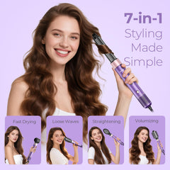 Vincofy lilac round brush adding volume while smoothing