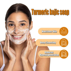 Vingtank Lemon Turmeric Soap bar close-up with refreshing citrus aroma