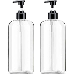 Vioetry 32oz empty bottle clear with pump for organized bathroom storage