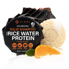 Viori Citrus Yao Shampoo Bar packaging highlights eco-friendly design for travel-ready care.
