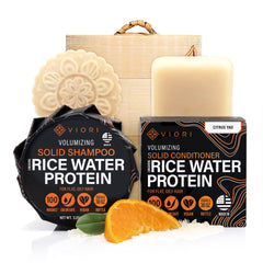 Viori Citrus Yao shampoo bar pour showing refreshing cleanse and citrus aroma.