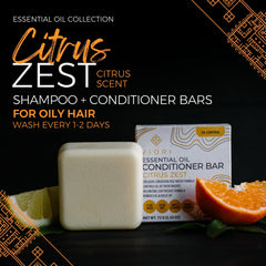 Viori Citrus Zest conditioner bar wet hair texture demonstrates easy detangling and hydration.