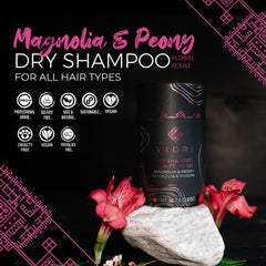 Viori dry shampoo absorb oil closeup illustrates fast absorption for lighter feel