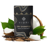 Viori polvo seco champú vainilla coco en botella; absorbe grasa, dejando sensación fresca.