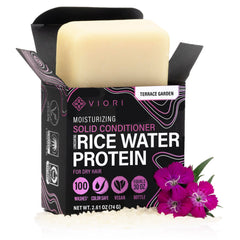 Viori Terrace Garden Conditioner Bar packaging shows eco-friendly design for sustainable routines.