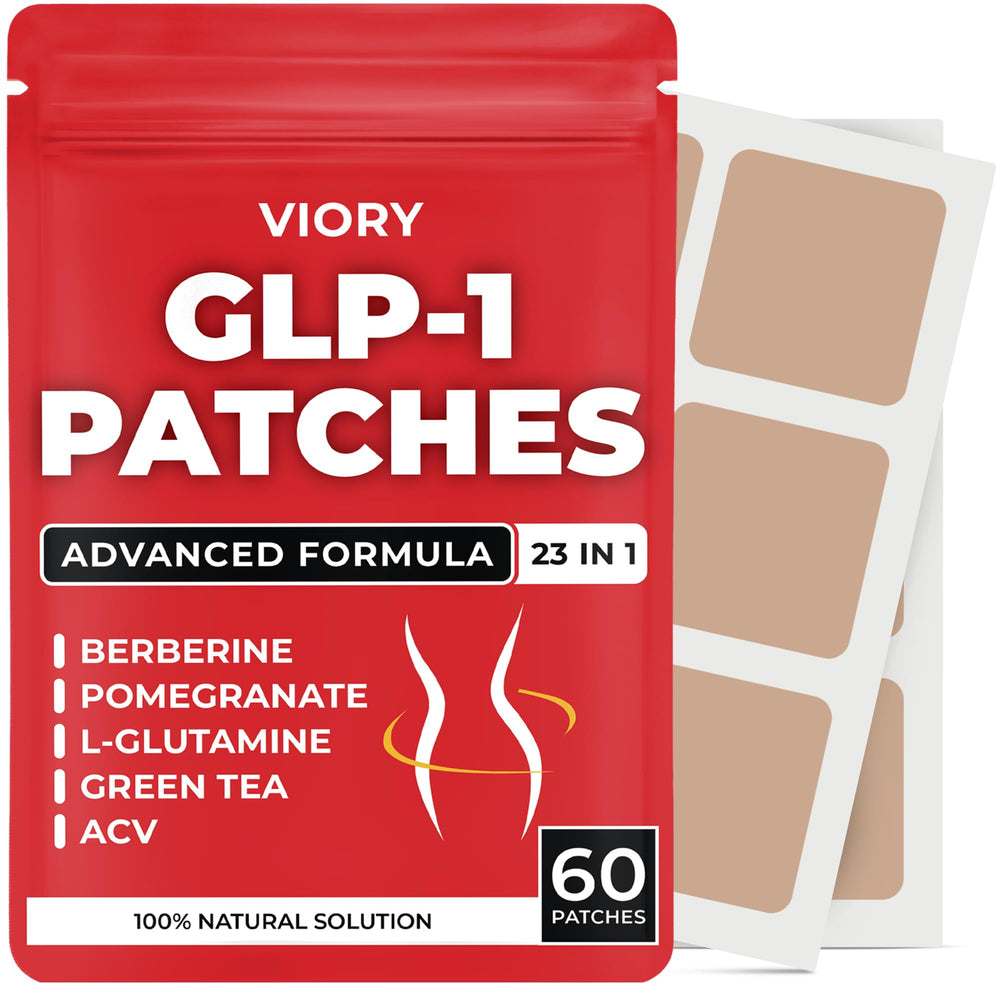 VIORY GLP-1 patch applied on arm for easy daily use.