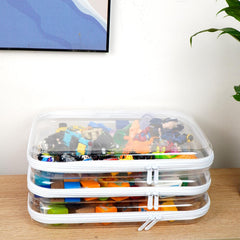 Viphope clear hard-shell zipper case interior view highlights quick content discovery.