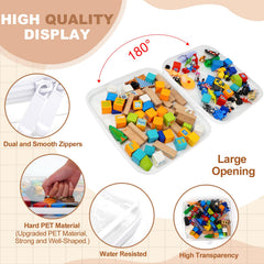 Viphope stackable clear cases show organized storage system for home or travel.