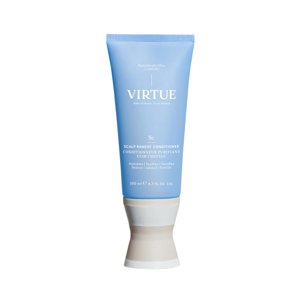 VIRTUE Scalp Remedy Conditioner bottle pour for easy daily scalp hydration