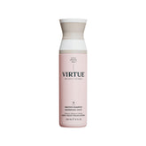 VIRTUE Smooth Shampoo bottle front shows frizz-control formula for textured hair.